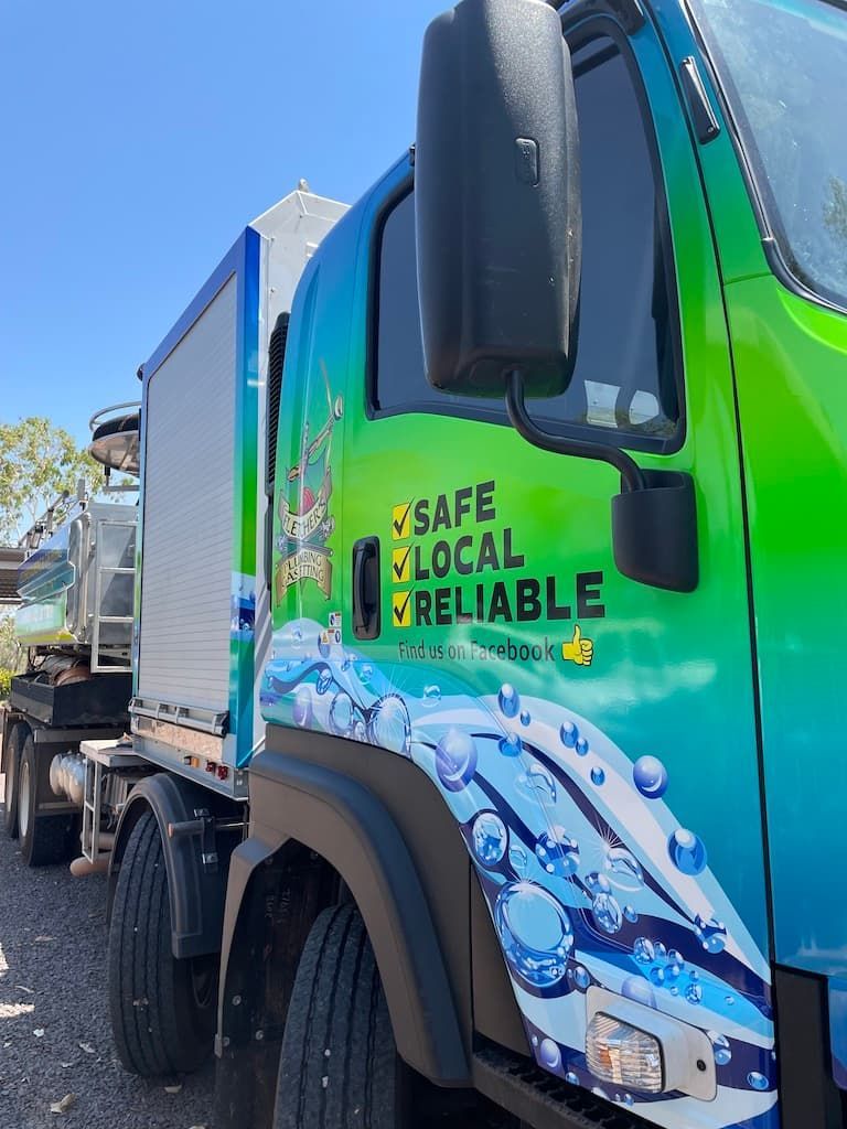 Green Company Truck — Fletcher's Plumbing & Gas Fitting Pty Ltd in Katherine, NT