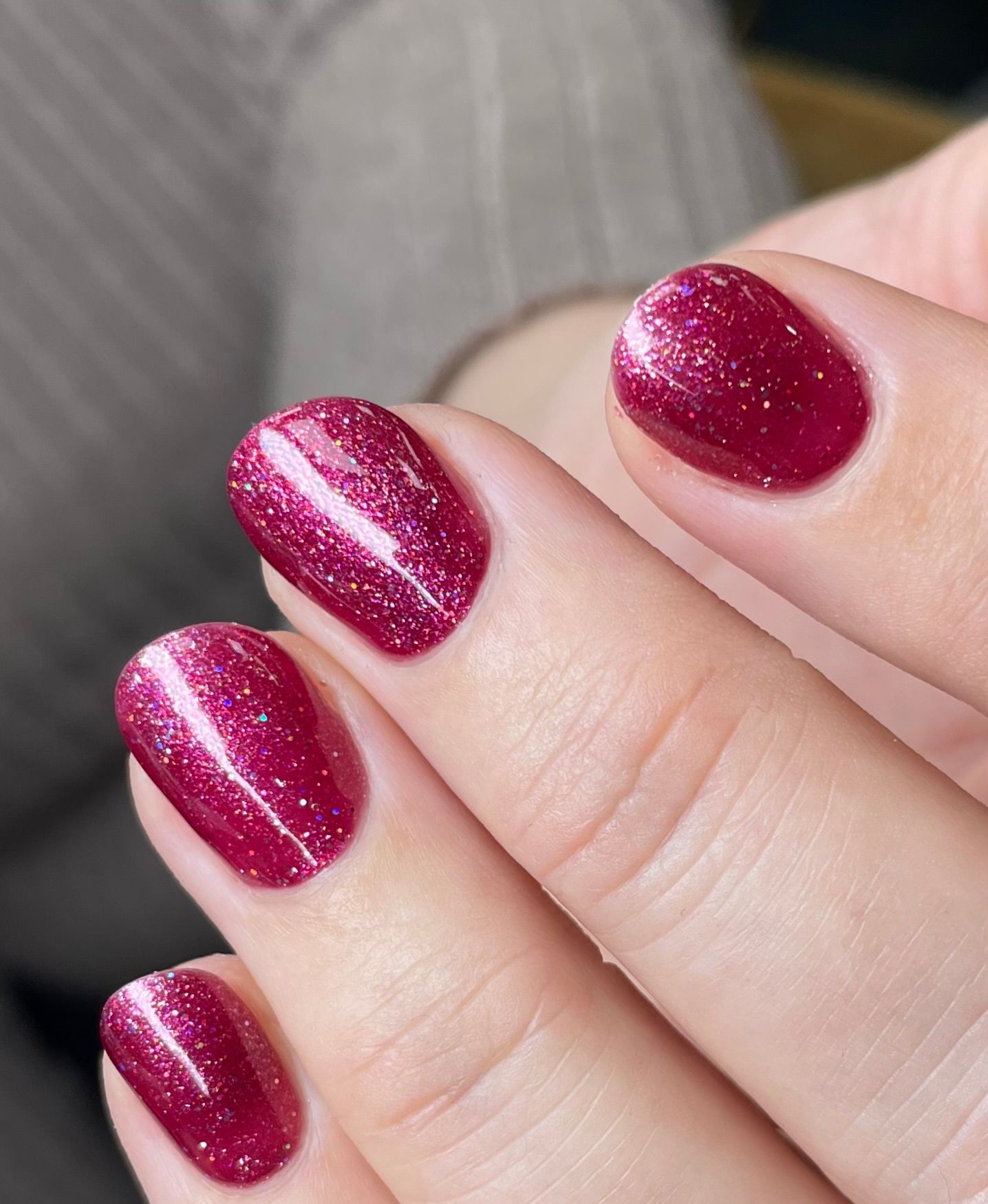 roze glitter nagels