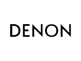 DENON logo in black text on white background.