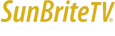 SunBriteTV logo in gold.