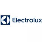 Logotipo de Electrolux: emblema azul con una letra E estilizada junto al nombre de la empresa en texto azul oscuro.