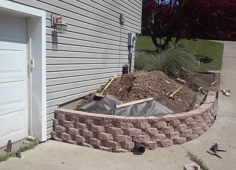 Concrete Wall Patio 3 — Erie, PA — Saldana Services LLC