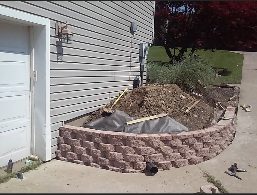 Concrete Wall Patio 3 — Erie, PA — Saldana Services LLC