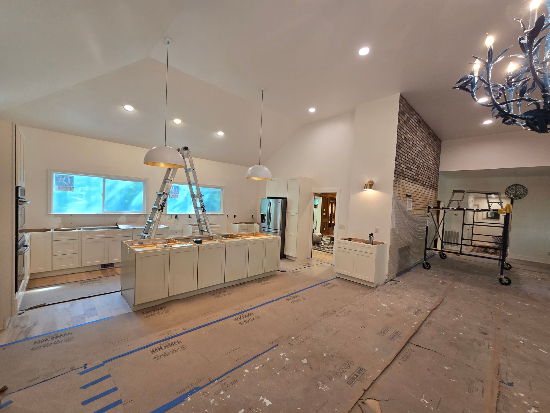 Renovating the fireplace 