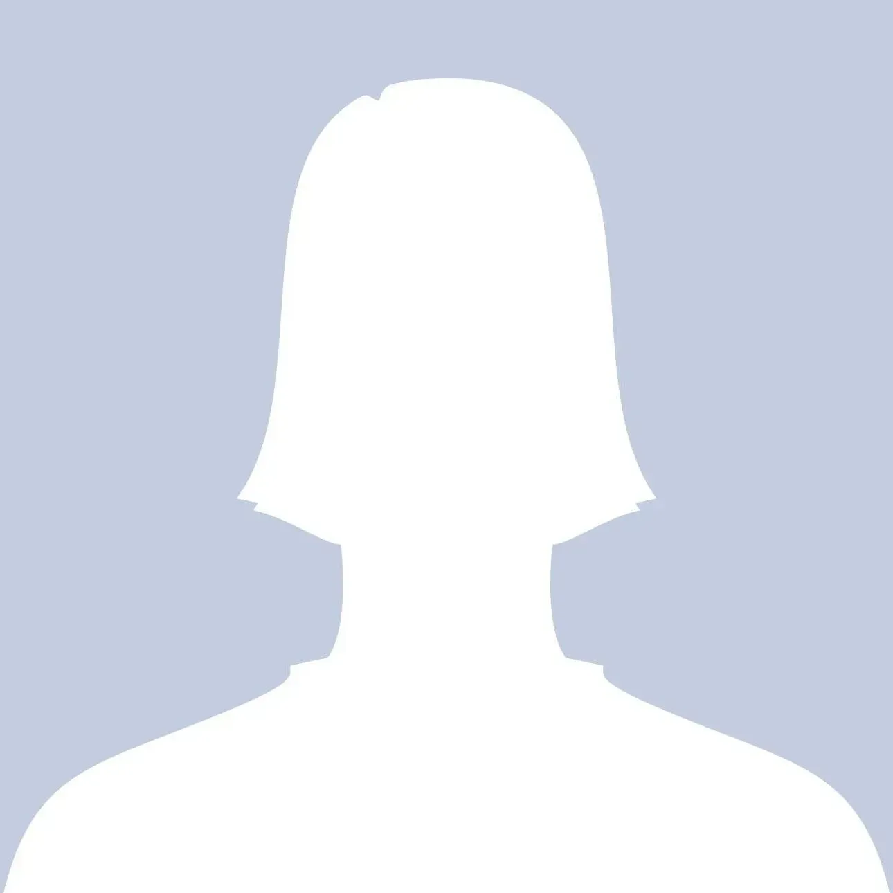 Generic gray profile silhouette icon on a light blue background