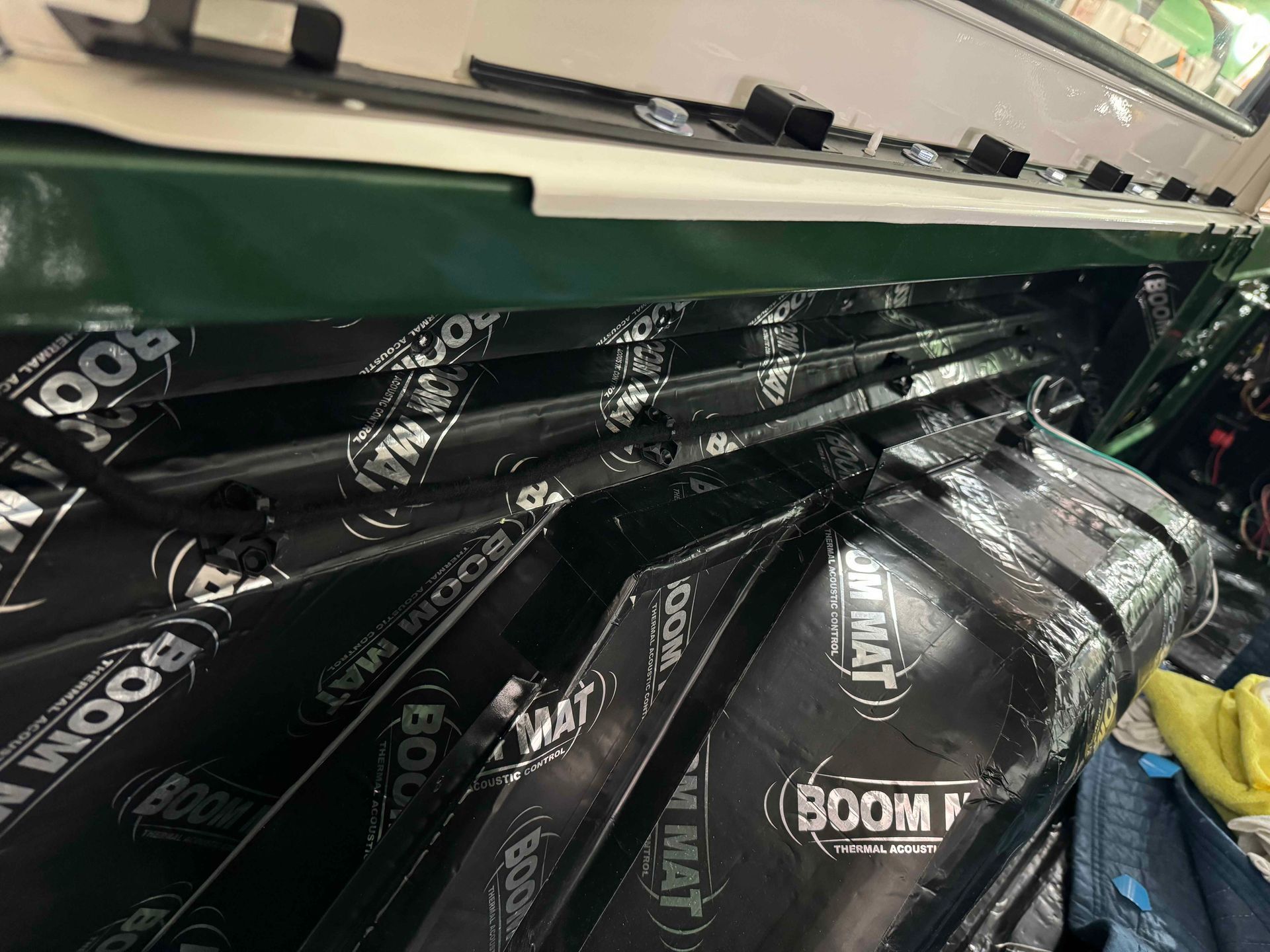 A close up of a bunch of pieces of foam on a table.