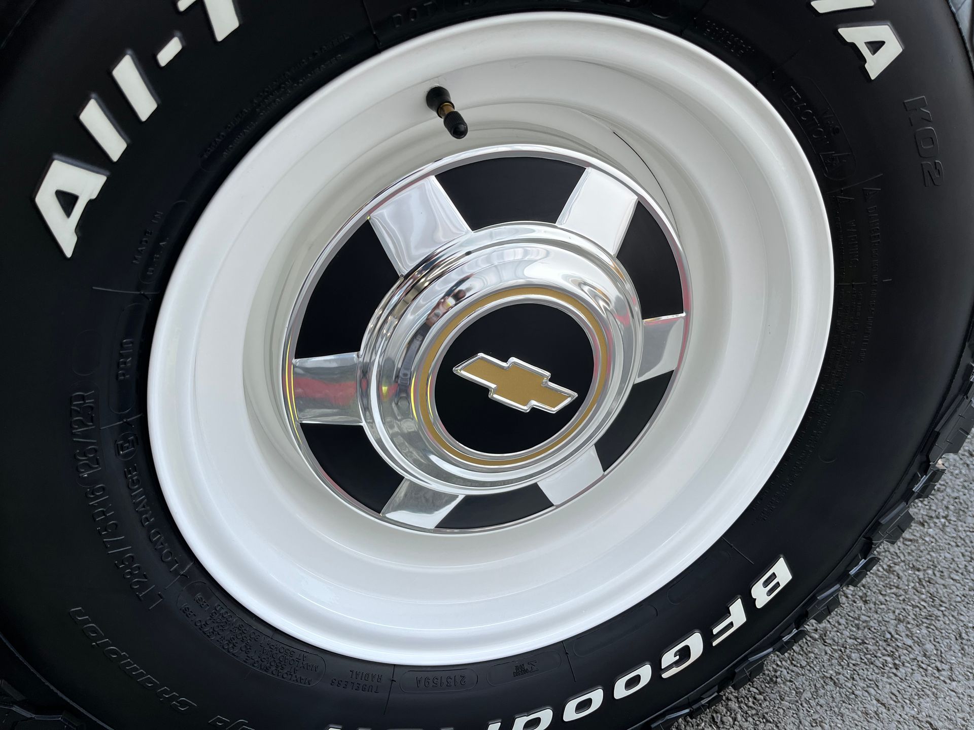 A close up of a tire that says all-terrain on it