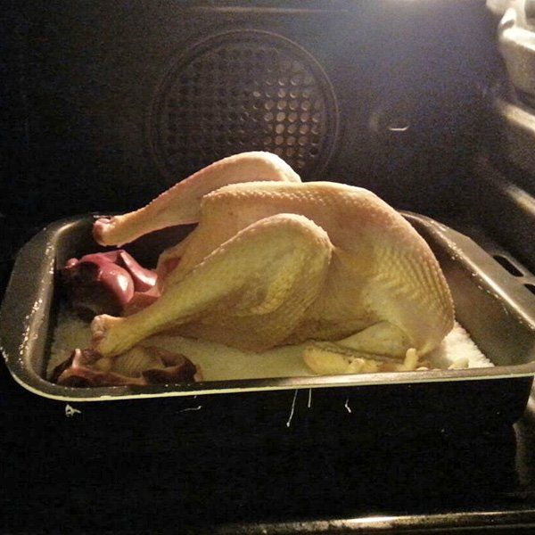pollo intero al forno