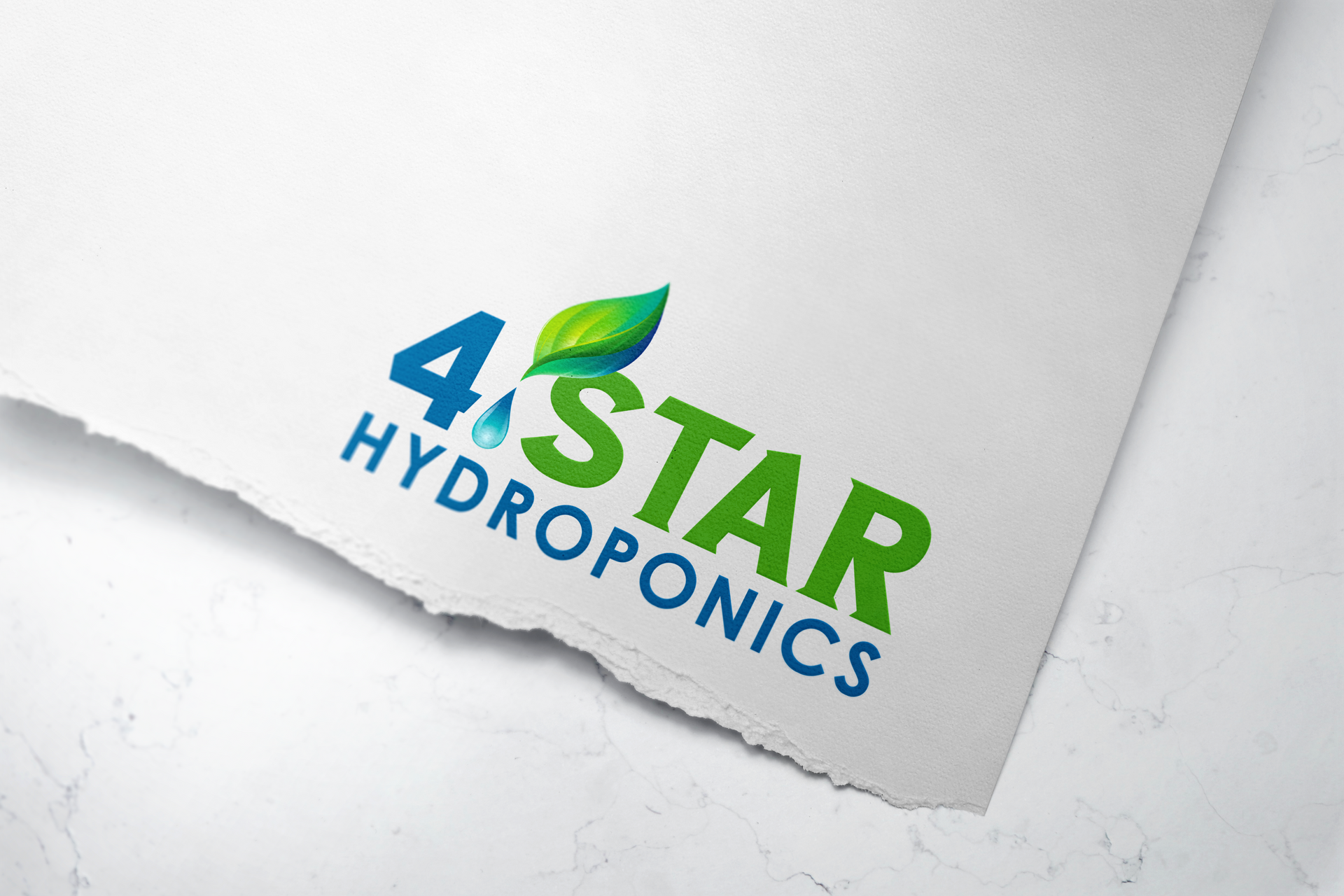 The logo for 4 star hydroponics is on a piece of paper.