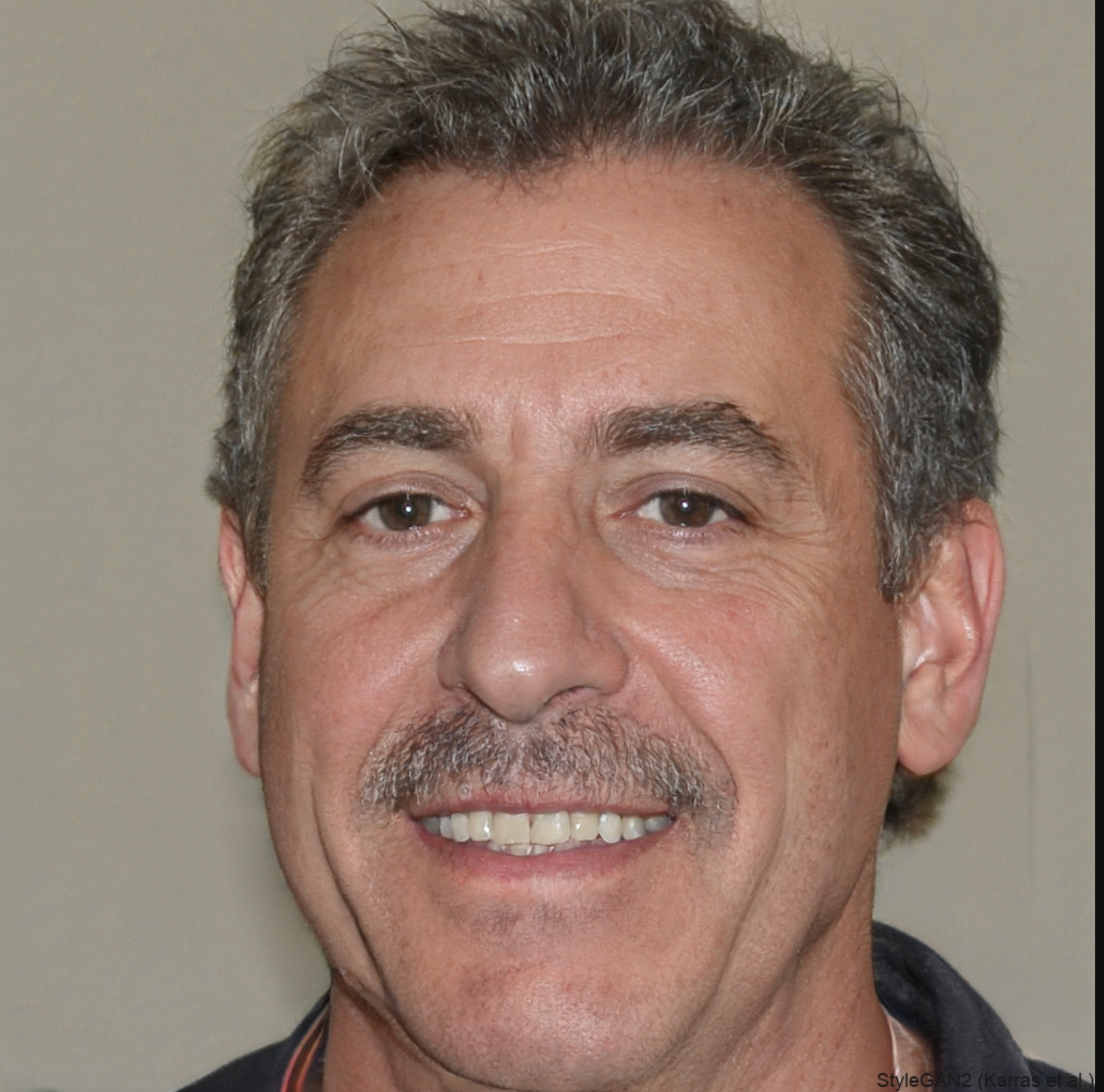 Man with graying hair and mustache smiles at the camera.