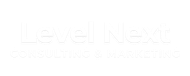 Level Next logo, white text on white background.