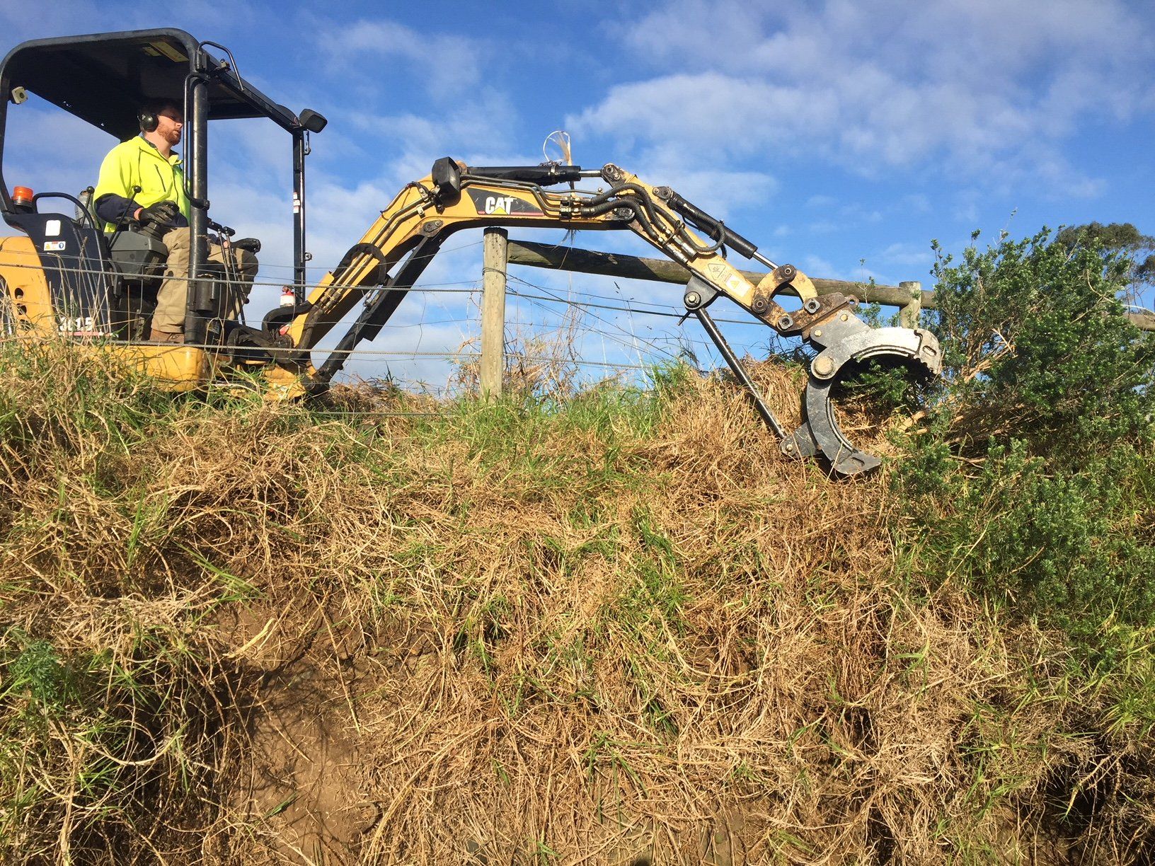 Tractor cleaning field