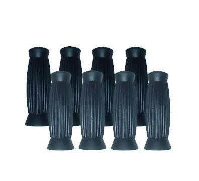 Rubber Grip Ribbed Handles - Set of 8