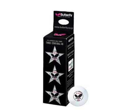 Butterfly White Table Tennis Balls - 3 Pack