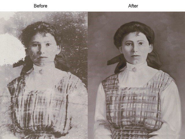 Young lady photo restoration — photo restoration in Tempe, AZ