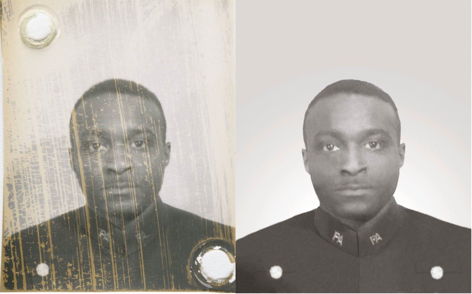 Before and after restoration — photo restoration in Tempe, AZ