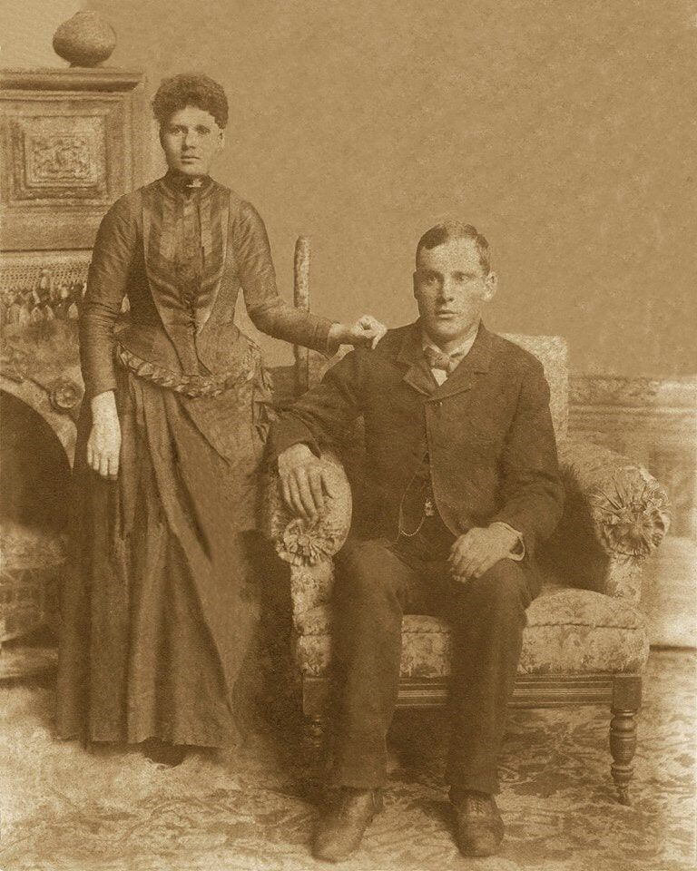 Vintage photo of a couple restored — photo restoration in Tempe, AZ
