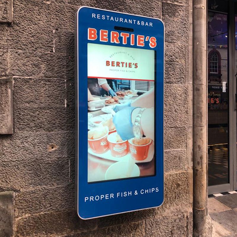 A sign that says bertie 's proper fish and chips