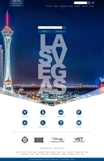 A screenshot of a website for las vegas