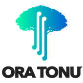 A logo for ora tonu with a tree and music notes