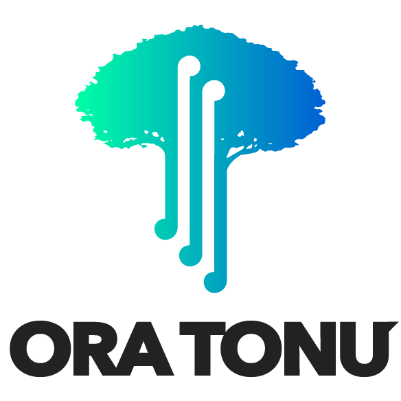 A logo for ora tonu with a tree and music notes