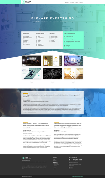 A screenshot of a website for las vegas