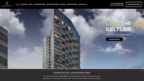 A landing page for a real estate website that says `` find the perfect home ''.