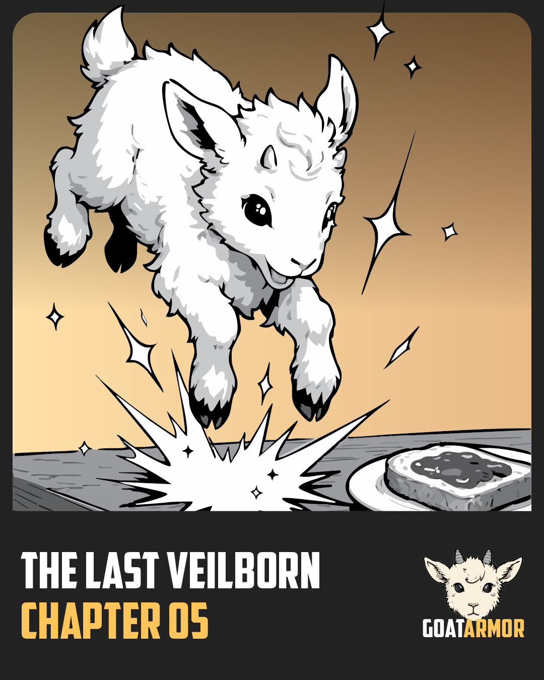 A goat with horns is on a white background.