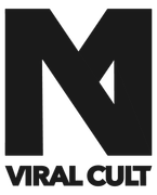 A black and white drawing of a skull with a steering wheel in the background.