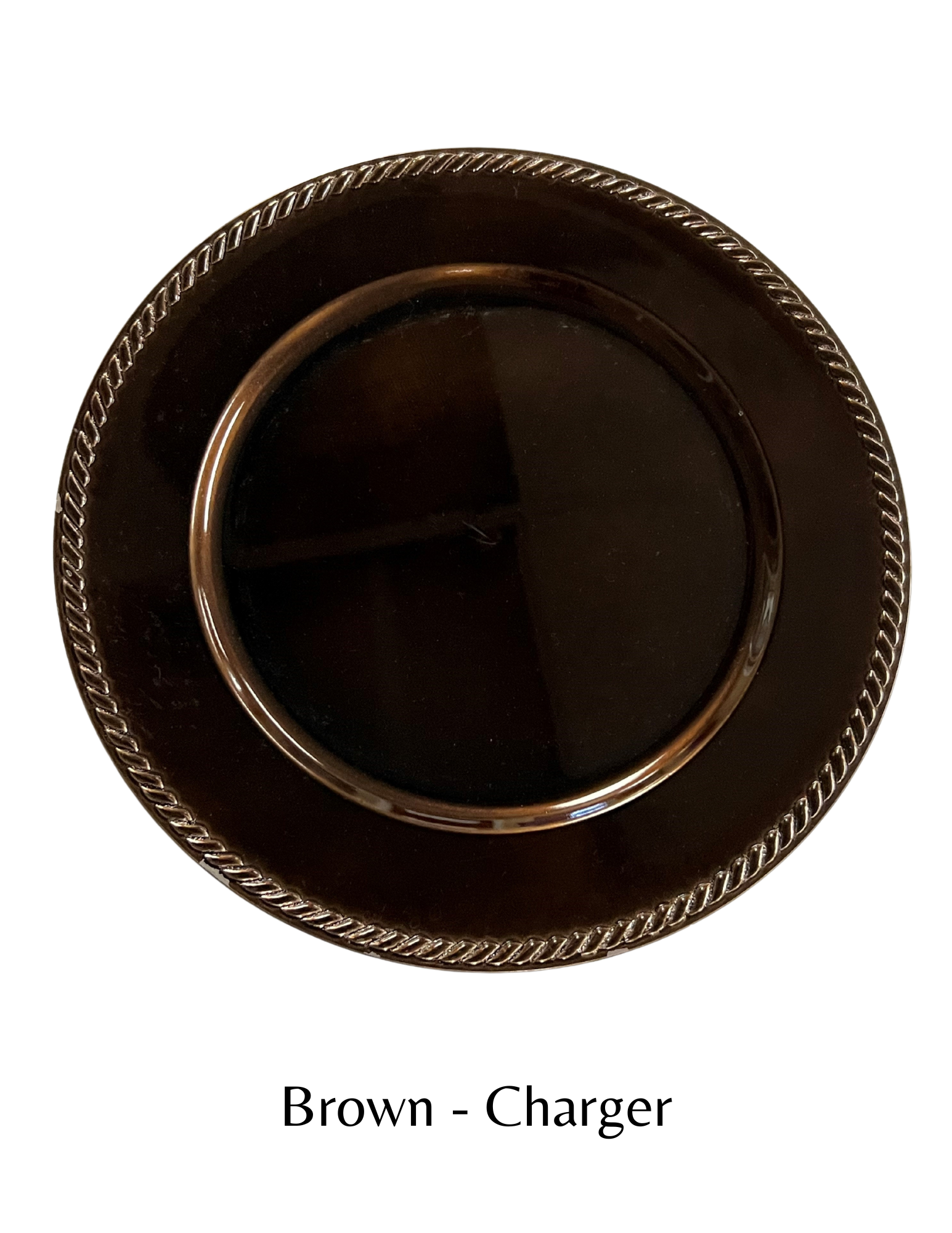 brown tableware rental