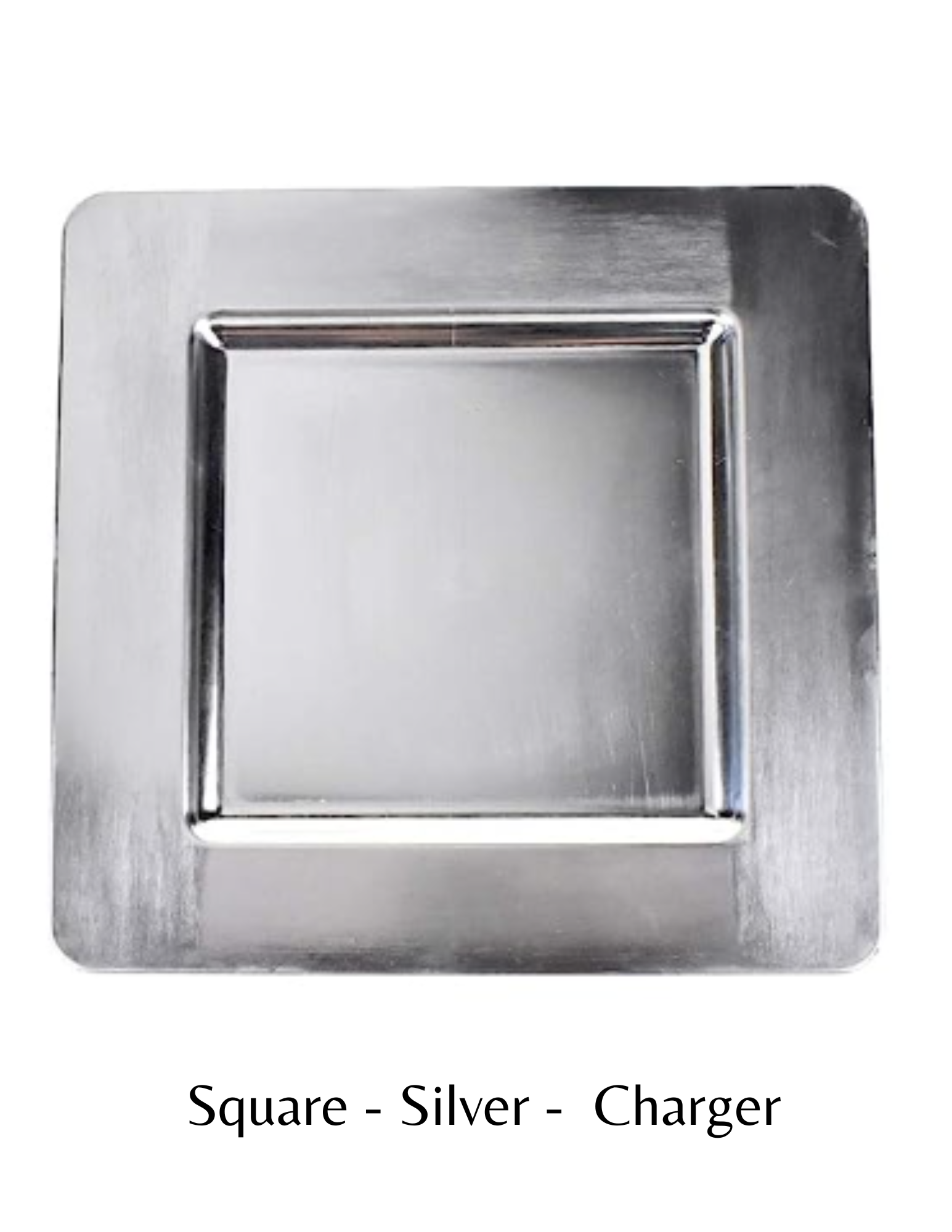 square silver tableware rental