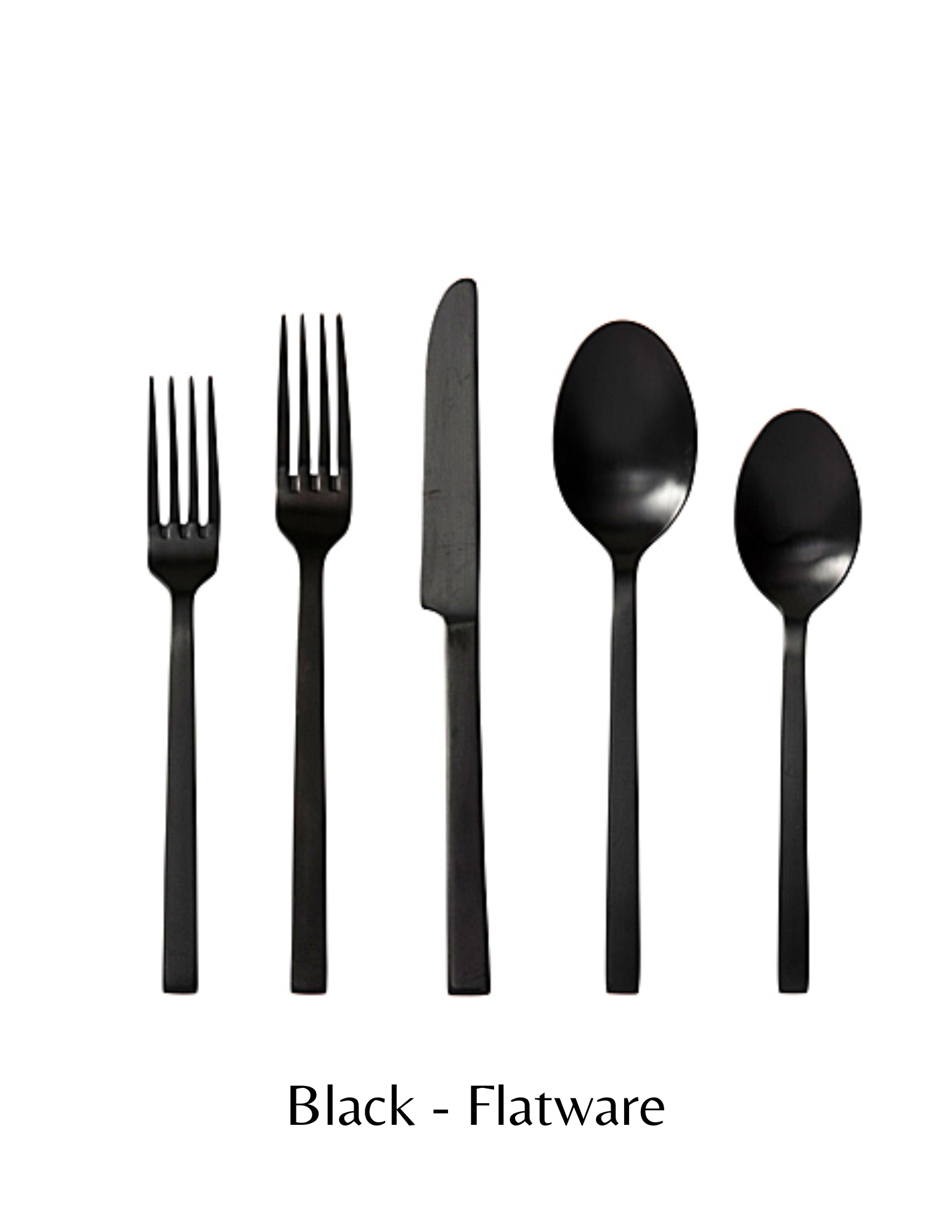 Black tableware rental company Albuquerque