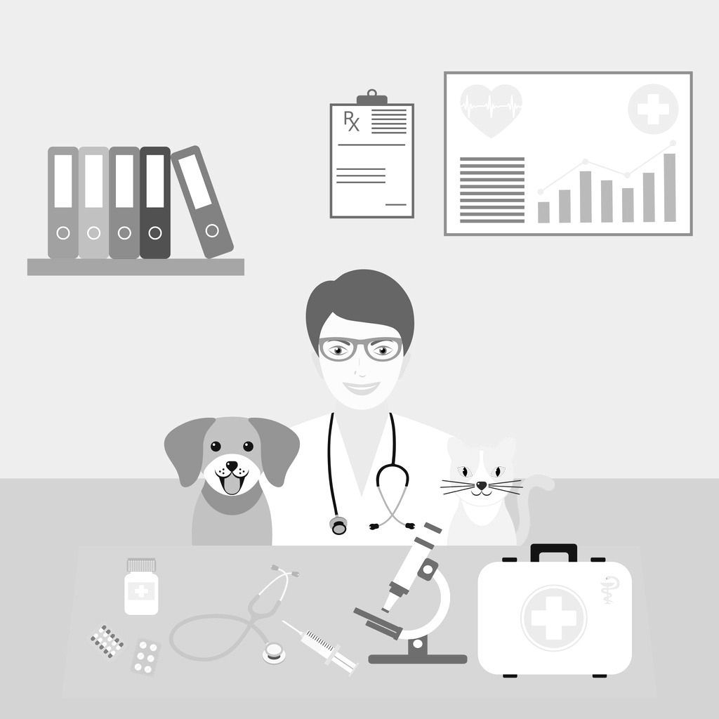 Doctor With Dog And Cat