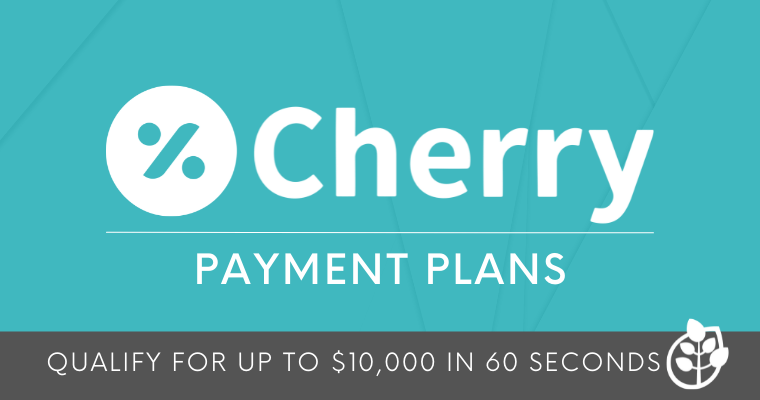 an advertisement for cherry payment plans that qualifies for up to $ 10,000 in 60 seconds