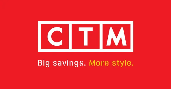 CTM red, white and yellow logo.