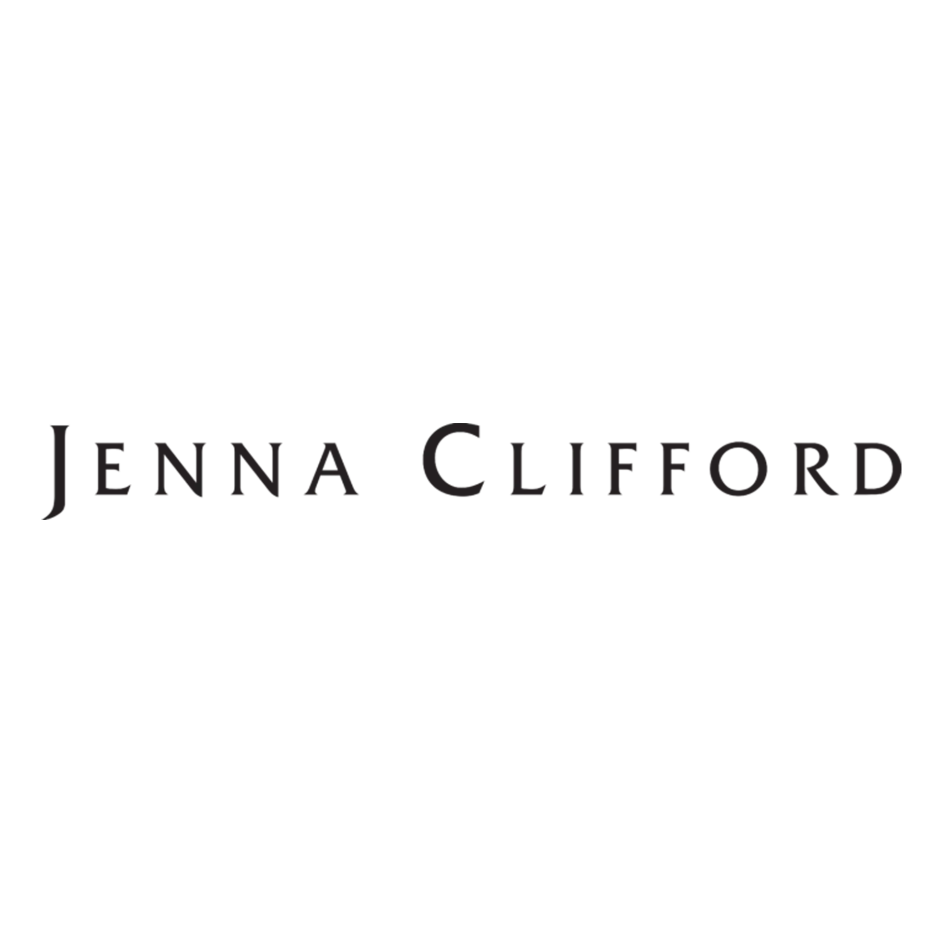 Jenna Clifford black and white logo.