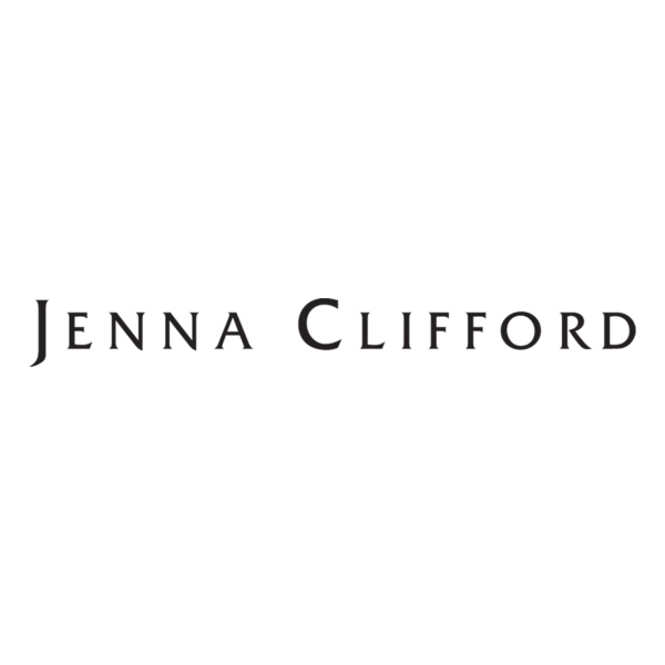 Jenna Clifford black and white logo.