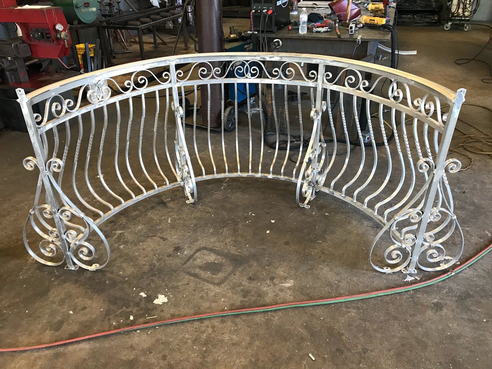 White Custom Curve Railings | Katy, TX | American Mobile Welding