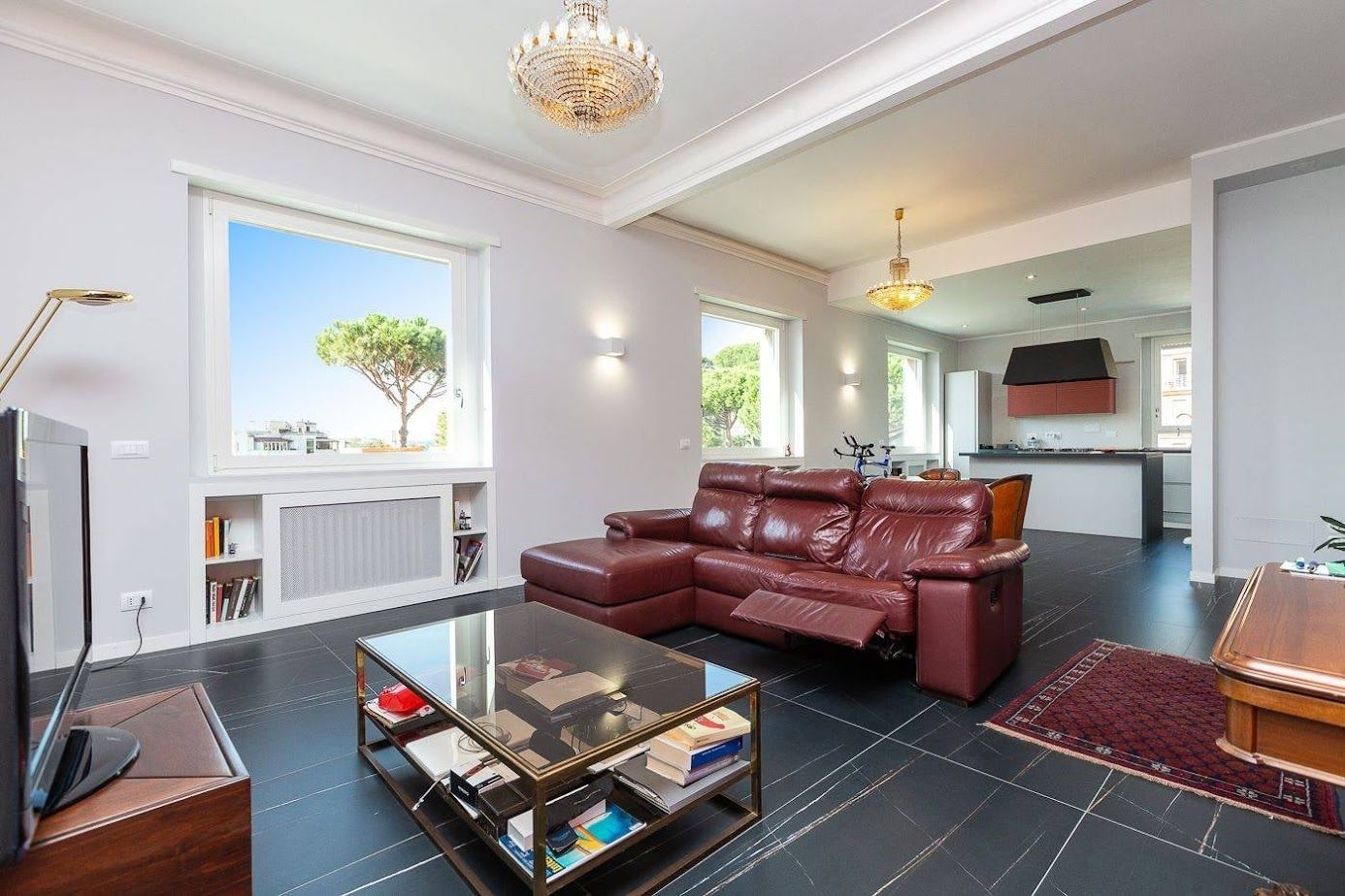 Dettaglio controsoffitto con faretti a LED – ristrutturazione appartamento Roma