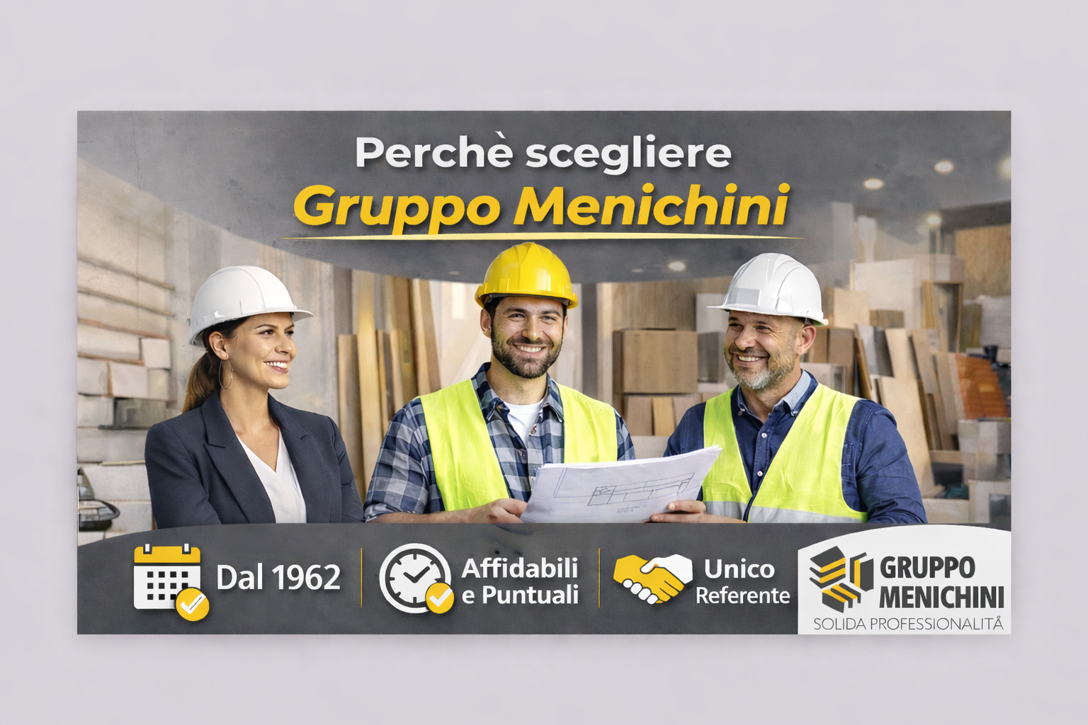 Team Gruppo Menichini ristrutturazioni chiavi in mano a Roma professionisti in cantiere affidabili e qualificati