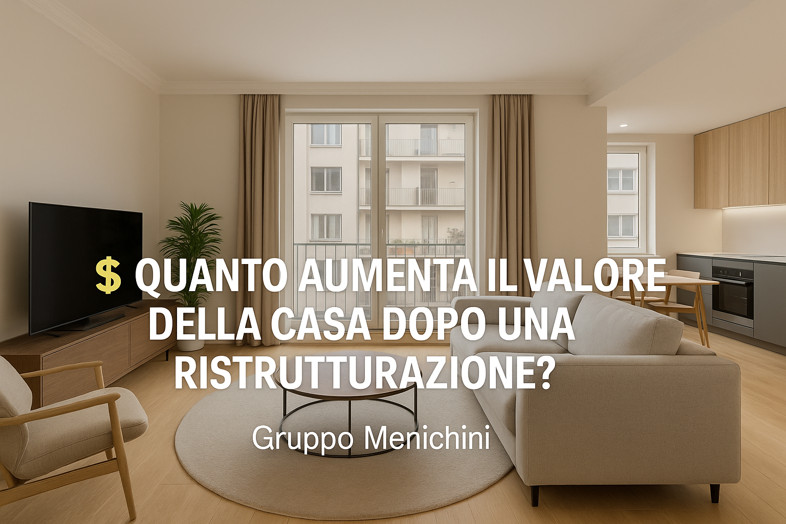 Copertina pagina valore casa dopo ristrutturazione – appartamento moderno ristrutturato a Roma con l