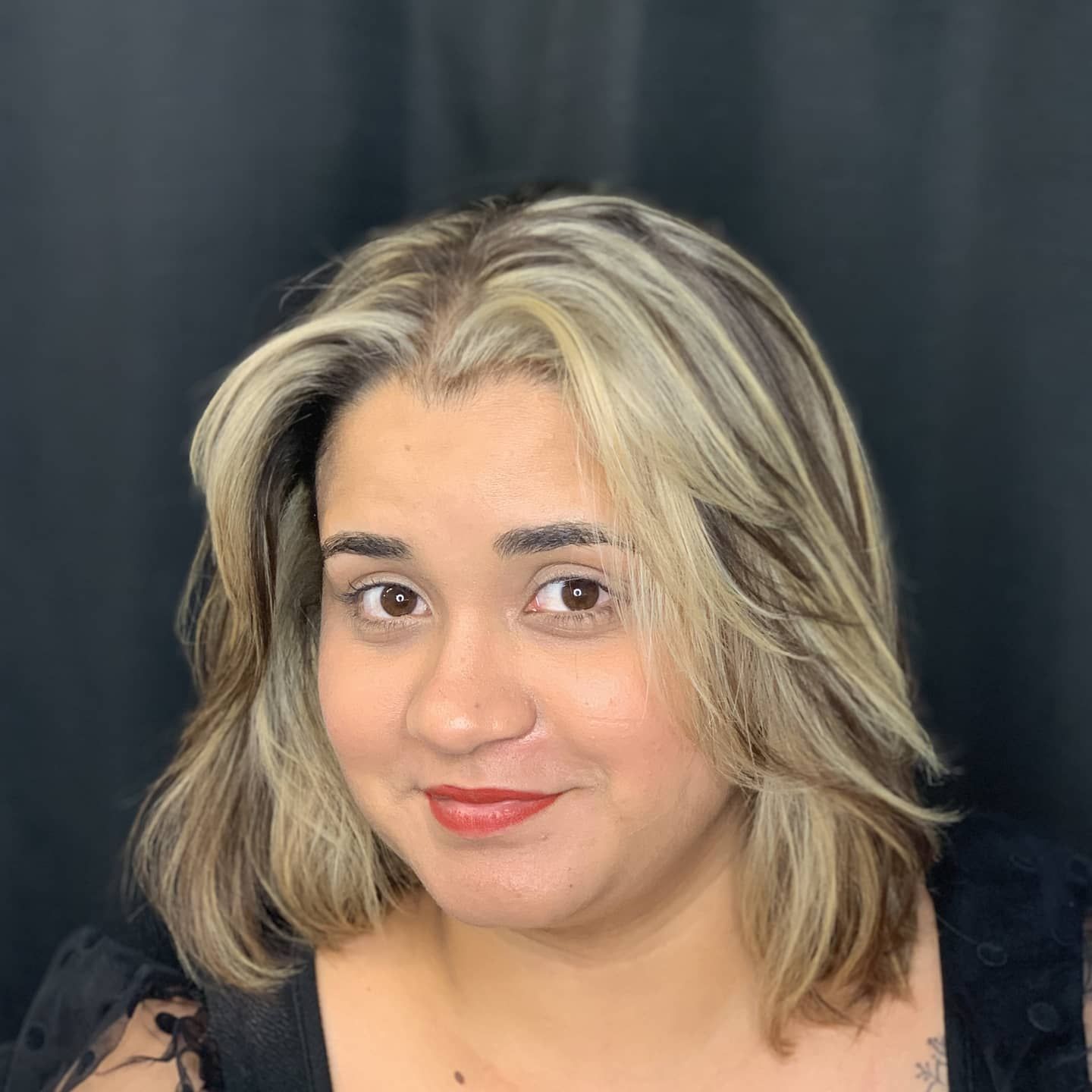 Blonde with curtain bangs — Brandon, FL — Hairstyling By Tina