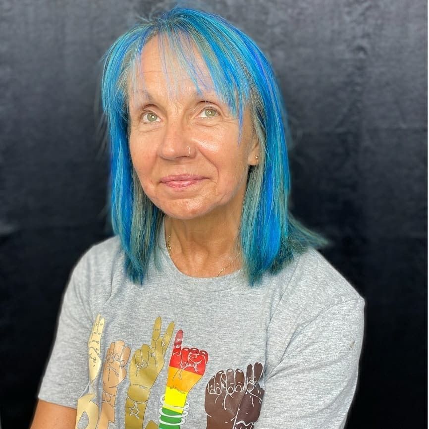 Bolts fan blue — Brandon, FL — Hairstyling By Tina