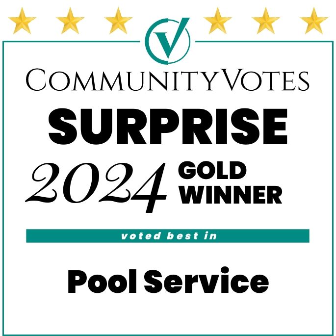 Community votes cyan pools for Surprise, Arizona GOLD winner pool service voted best in 2024