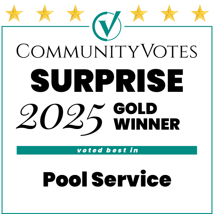 Community votes cyan pools for Surprise, Arizona GOLD winner pool service voted best in 2025
