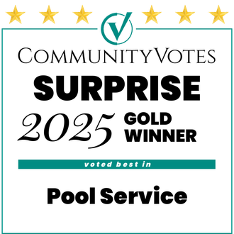 Community votes cyan pools for Surprise, Arizona GOLD winner pool service voted best in 2025