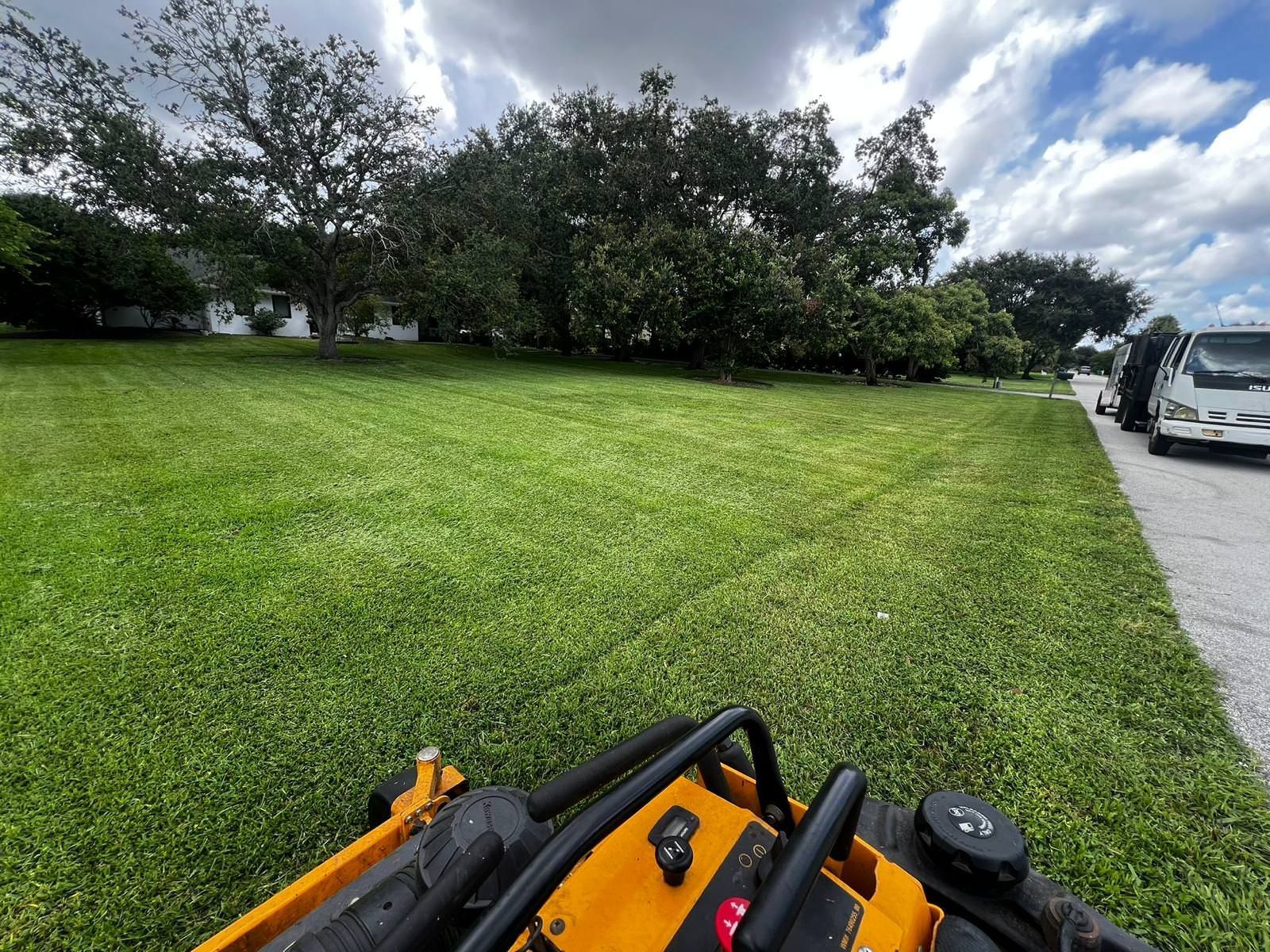  cutting and keeping a lush green lawn.