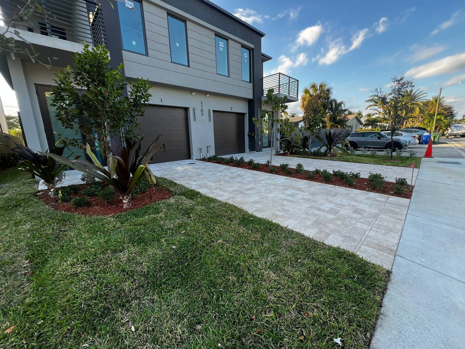 beautiful and green sidewalk 