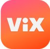 A logo for a social media app called vix.