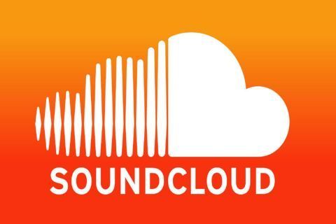 The soundcloud logo is on an orange background